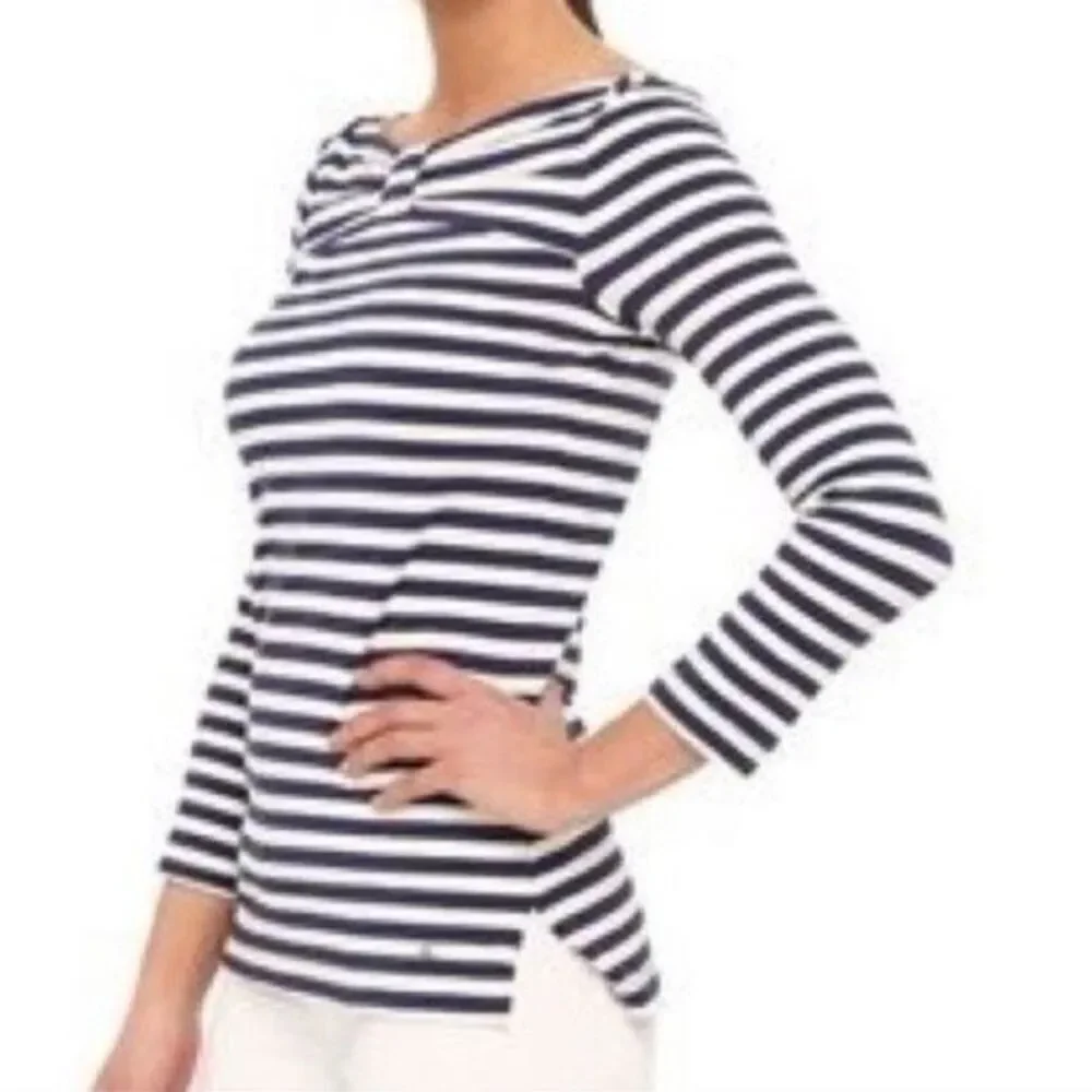 ✨Kate Spade Blue & White Striped Long Sleeve Wheaton Casual Sz Small Top✨